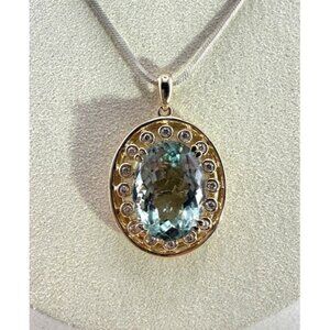 Le Vian Mint Julip Quartz Pendant 14K Gold with Diamonds (chain not included)